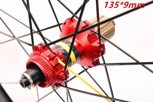 24 Holes Carbon Fiber MTB Wheelset Straight Ribbed Smooth Bearings Front 2 Edge 4 Aluminum Wheels