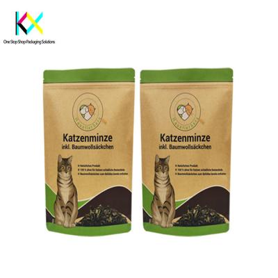 Moistrure Proof Kraft Zipper Pouch Pet Food Packaging Pouch Rotogravure Printed