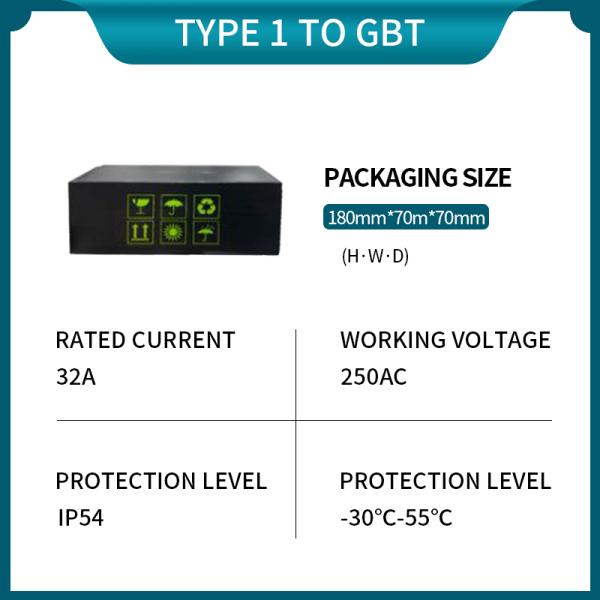 EVONIC EVSE Adapter Type 1 to GBT AC EV 7KW 220V 32A Electric Vehicle Charging Adapter Car Accessories for BYD Dolphin BYD Sea