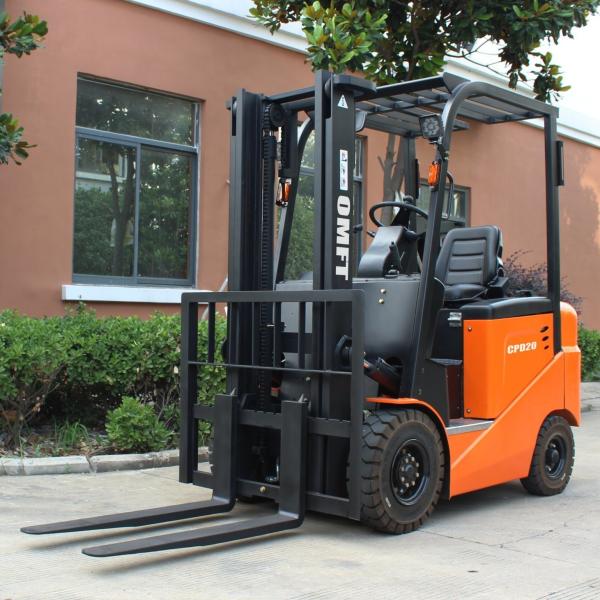 2t Electric Forklift Truck with 3.5m Two Stage Full Free Mast and 3650mm Min. Width