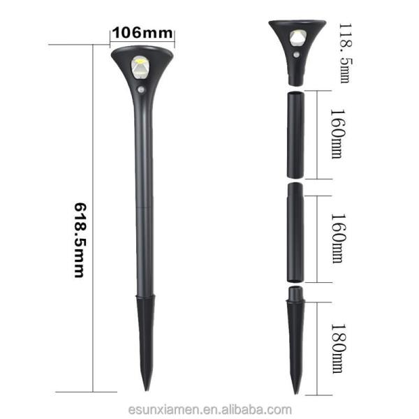 Outdoor Solar Sensing Awn Light Charging Garden Lamp for Landscape Path Yard Pathway