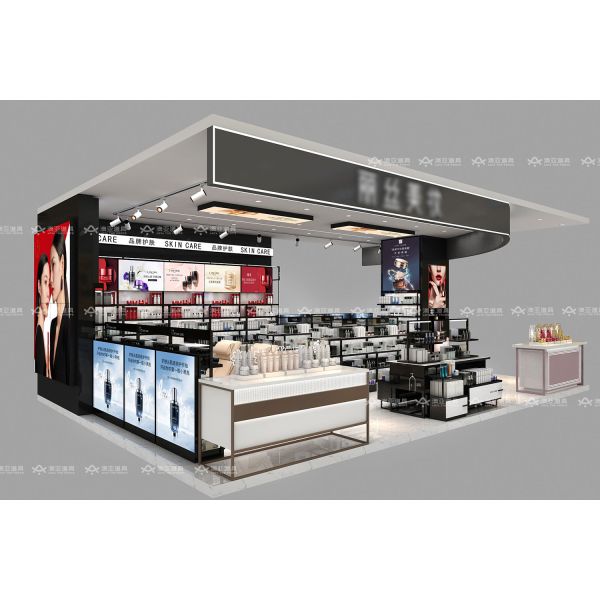 BKC023 Customized Beauty Store Interior Design Skincare Mall Kiosk for Cosmetic Shop Decoration