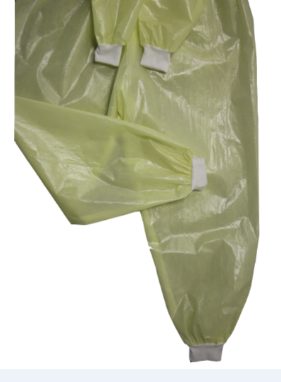 Поток полиэстера одежды PP+PE 50GSM Breathable водоустойчивый противостатический устранимый медицинский Нервюр-связал Cuffs&Ankles