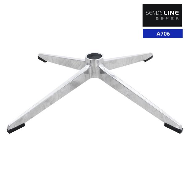 Four-star Base Office Chair Base Replacement Polished Color High 122MM Aluminum Alloy