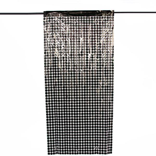 OEM Black Metallic Fringe Curtain 1*2m Square Foil Curtain Backdrop