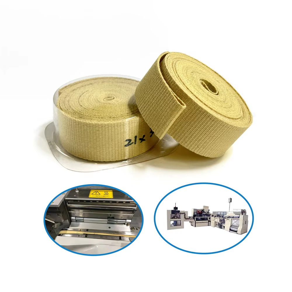 Yellow Endless Kevlar Garniture Tape For Cigarette Rolling Machine