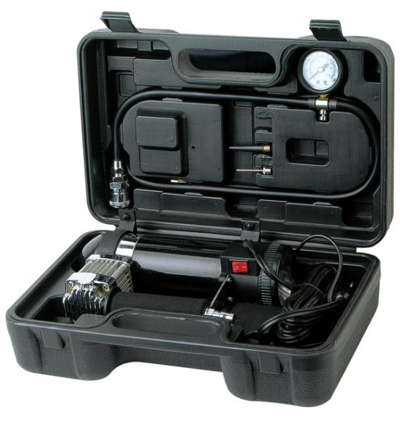 3 em 1 prata e preto do compressor de ar do metal com Kit Portable And Fast Inflation