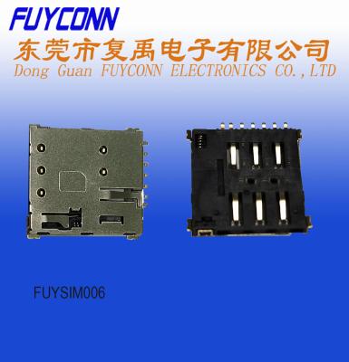 Pin fêmea do CD de 1 ampère H1.37 7 Pin Card Connector With