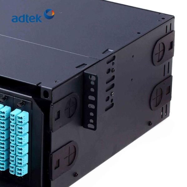 Telecom 19'' Rack Mount Optical Distribution Box , 144 Port Fiber Patch Panel