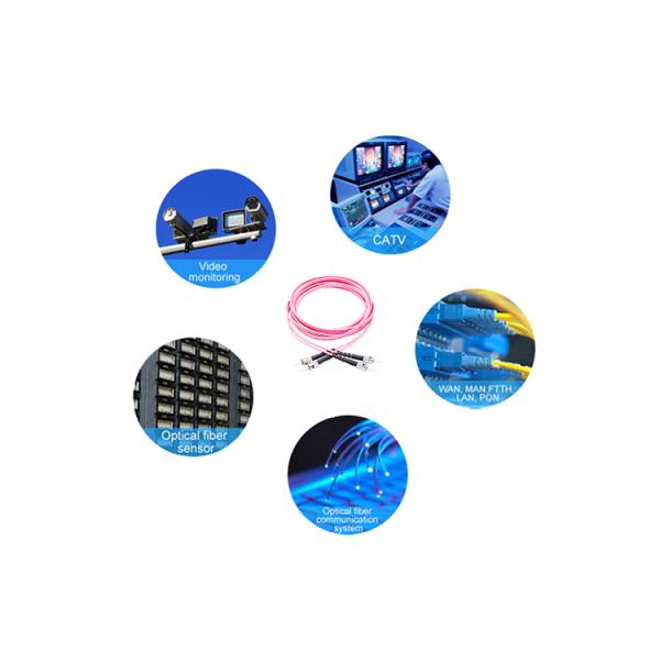 LC UPC Duplex OM4 Multimode Fiber Optic Patch Cords LSZH Jacket With FTTH