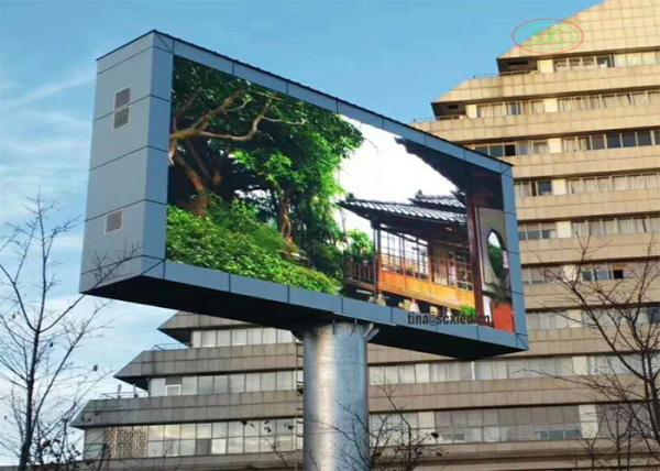 Valla publicitaria LED para exteriores P10, paso de 10 mm, brillo de 5000 cd/m2