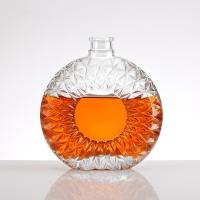 Garrafas redondas de vidro de 500 ml para vinho de conhaque