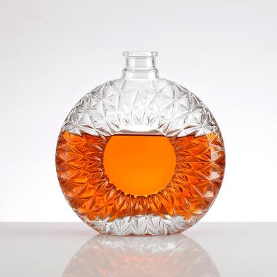Garrafas redondas de vidro de 500 ml para vinho de conhaque