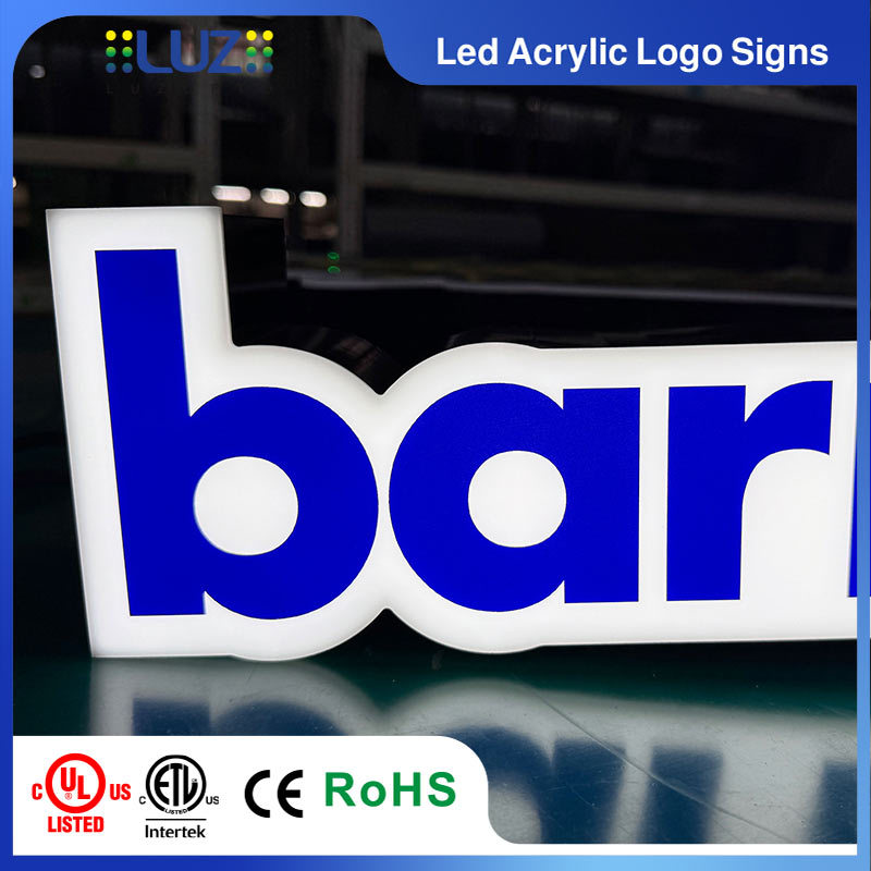 Custom 3D Cutout Multi-Layer Acrylic LED Logo Sign for Business Branding