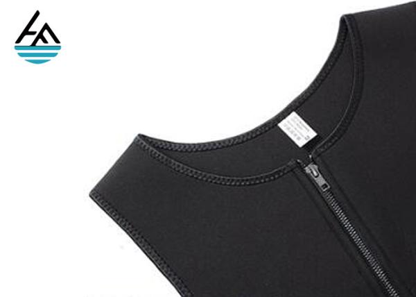 Gym Workout 2mm  Neoprene Vest Mens , Neoprene Sweat Vest With Zipper