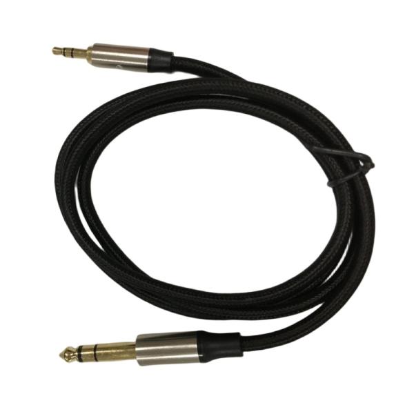Heavy Duty Custom Wire Harness Male To Male Aux 3.5mm To 6.35mm Jack Audio Cable