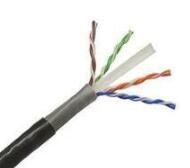 Lan do revestimento de PVC 4 pares do cabo, gato 6 23AWG exterior de Utp com passagem do solha