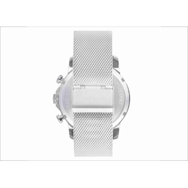 5ATM water resistant polished silver chronograph watches men luxury