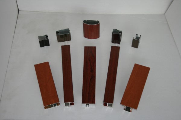 Windows Door Frame 1.4mm 6063 T5 Wood Grain Finish Aluminium Profiles