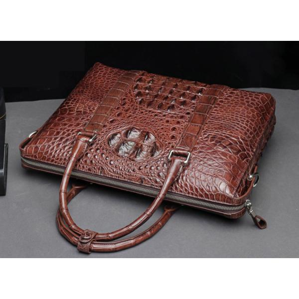 Factory wholesale sales promotion crocodile leather handbag shoulder slung briefcase men's business bag