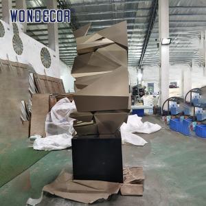 Горячая продажа крупномасштабные абстрактные наружные квадратные геометрические металлическое искусство геометрический гравий нержавеющей стали скульптуры