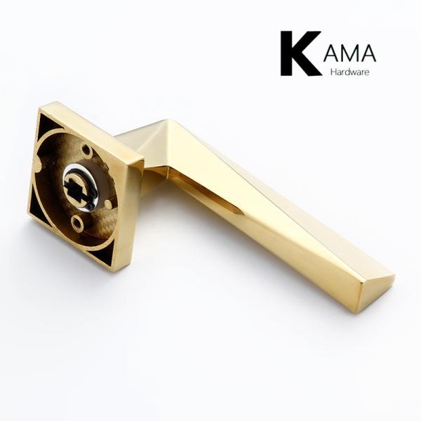 PVD Split Mortise Cylinder Lock Handle Zinc Alloy For Wooden Door