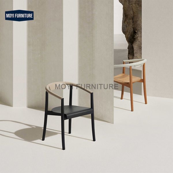 Home Furniture Custom Black Color Solid White Ash Wood Dining Coffee Chair Wooden Restaurant Chairs with Wood Legs