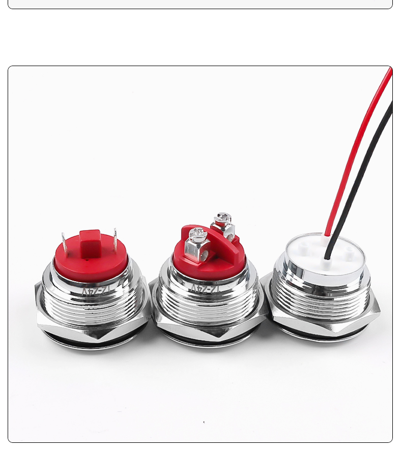 22mm LED Metal Indicator Light Waterproof Signal Lamp Red Yellow Blue Green White Compatible 3V 6V 12V 24V 110V 220V Includes