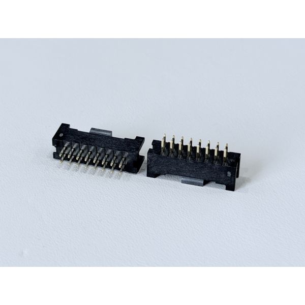 2×8 Pin Header Connector 2.00mm Pitch | Vertical PCB Mount with Post | Gold-Finished Electronic Signal Connector for PCB, Server, Automotive & Industrial Applications