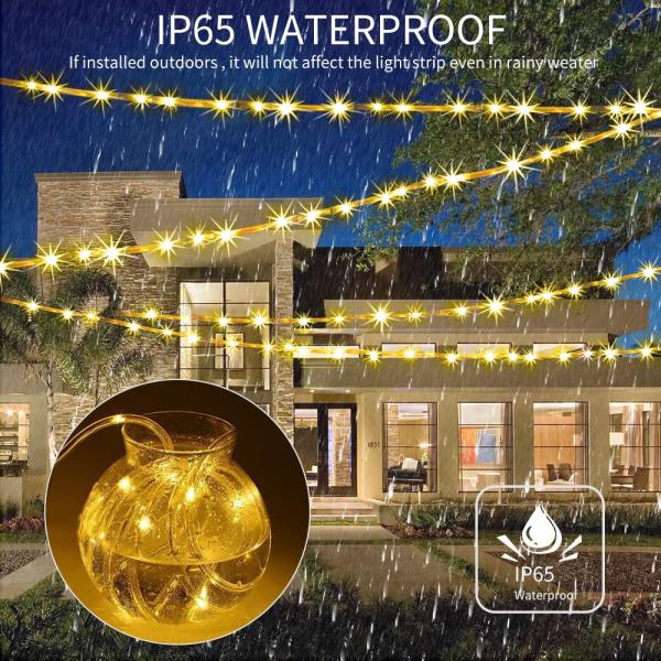 Solar Leather Wire LED Holiday Lights Courtyard Decorated Christmas Fairy Lights