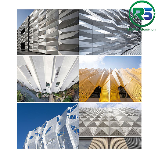 Artistic Aluminum laser cutting Aluminum Perforated  Panels CNC Carved Exterior PVDF Coating