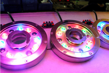RGB LED Underwater Light For Fountain 316 Stainless Steel 27w Fountain Light