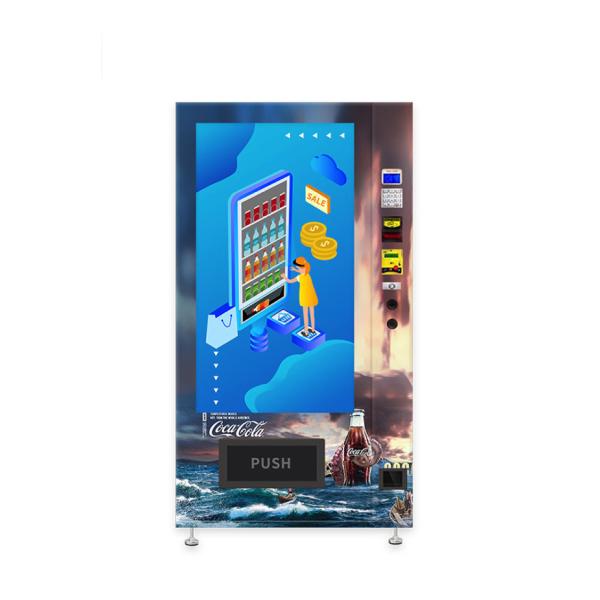 Durable Touch Screen Vending Machine , Cashless Payment Food Vending Machines