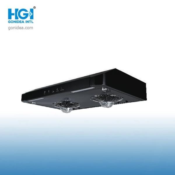 Gama ultra fina Hood Stainless Steel de la pantalla táctil del negro de la cocina