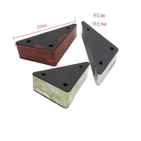 Wood Color Plastic Sofa Legs L180*W120*H45mm For Stainess Steel Sofa