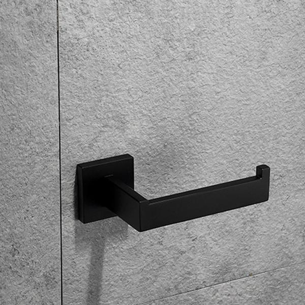 Matte Black Toilet Rolling Paper Holder  Wall Mounted  160.5 X 55 X 75 Mm