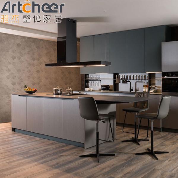 Modern Black Kitchen Cabinets Made Ready to Assemble Wooden Furniture with Free Design