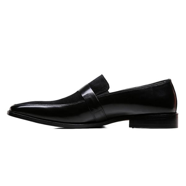 Colores mixtos zapatos de cuero masculino con costuras de cuero genuino Nubuck