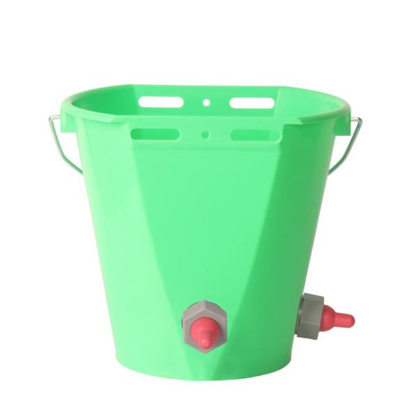 Contenedor de alimento para cabras de plástico verde/gris de 8000 ml con 2 a 4 pezones