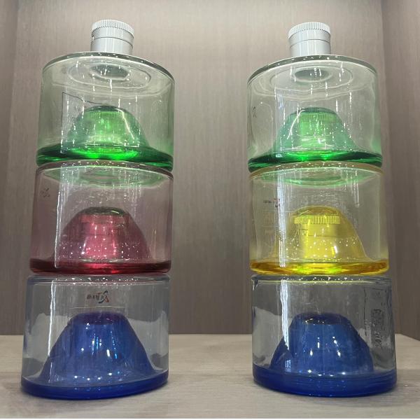 250 мл 375 мл Круглая стеклянная бутылка для напитков Водка Виски Вино Мини Милый Джин