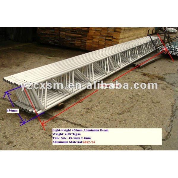 OEM Manufacture Aluminium Scaffold Beams , Scaffold Lattice Beams For Pipe / Clamp System