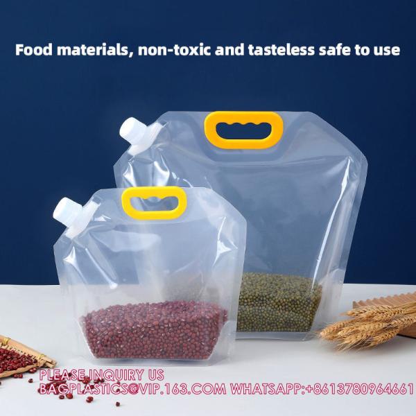 Beer Spout Pouch With Handle Grain Storage Bag With Spout Large Capacity Liquid Doypack With Spout Bag