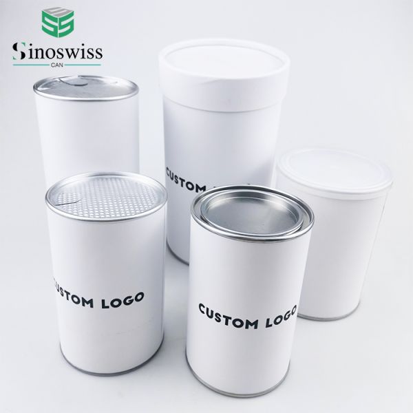 53mm -177mm Diameter Food Paper Cans Packaging for Protein Powder Tea Coffee