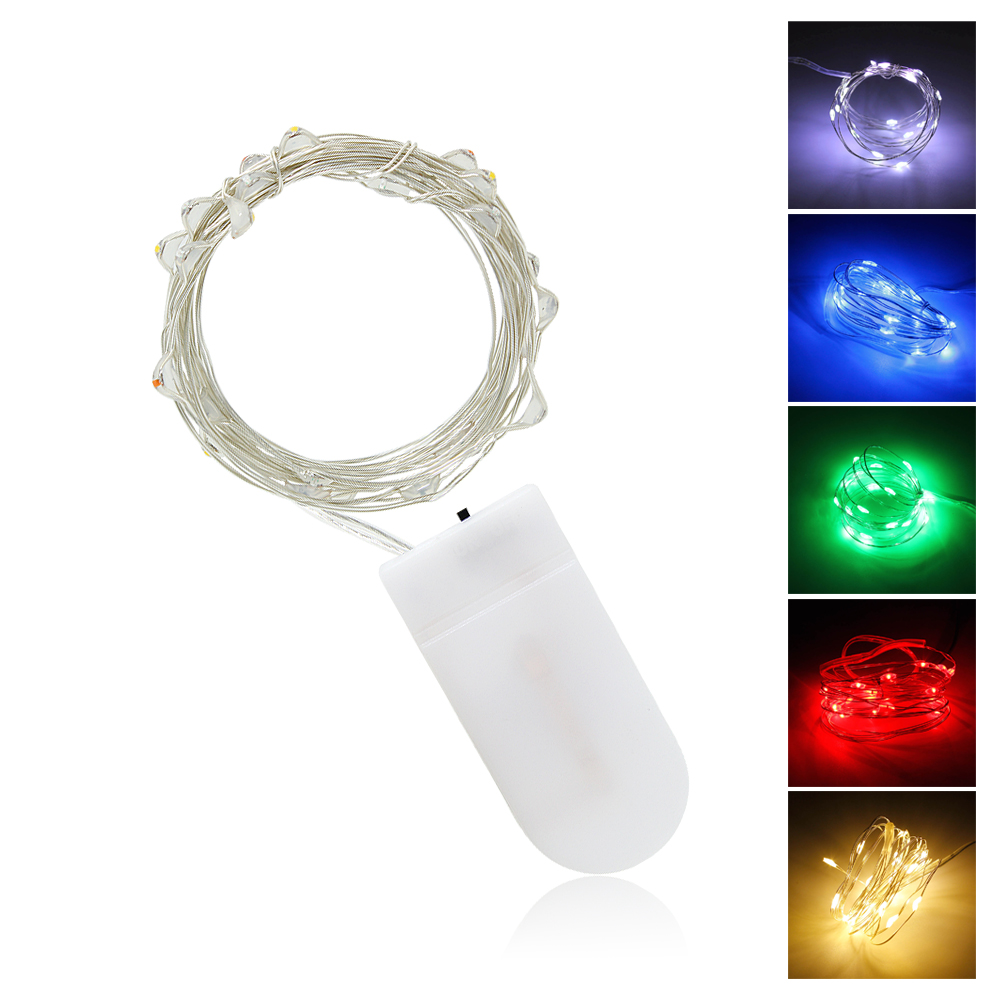 света строки феи СИД 1M 10LEDs CR2032 мини звездные