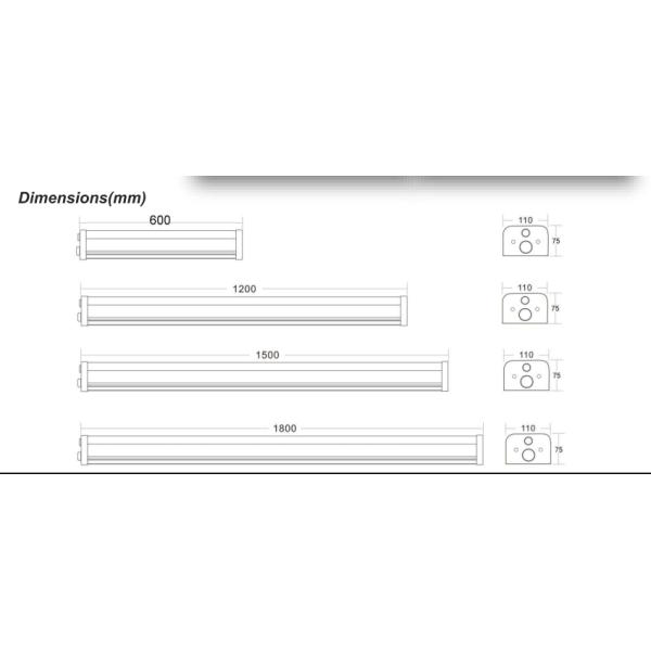 Водитель 1200мм щелчка света 40в Осрам супер доказательства СИД размера 140льм/В ИП66 Три освобождает водителя 1200мм