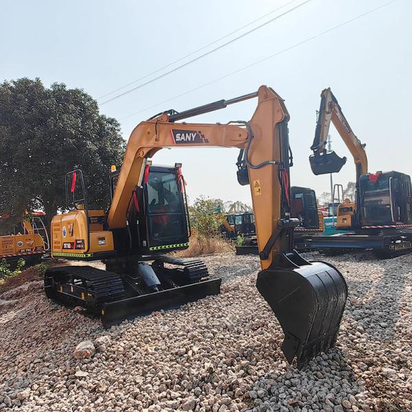 7.5 тонны подержанный мини экскаватор Sany SY75 Земля движущаяся кавальщик