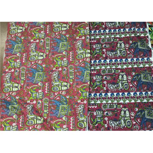 Rotary Printing Recycled Polyester Fabric Semi Dull Shade With Good Stretch