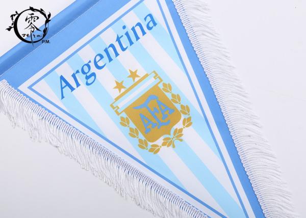Argentina World Cup National Pennant Flags , Sublimation Printed National Country Team Banner Flags