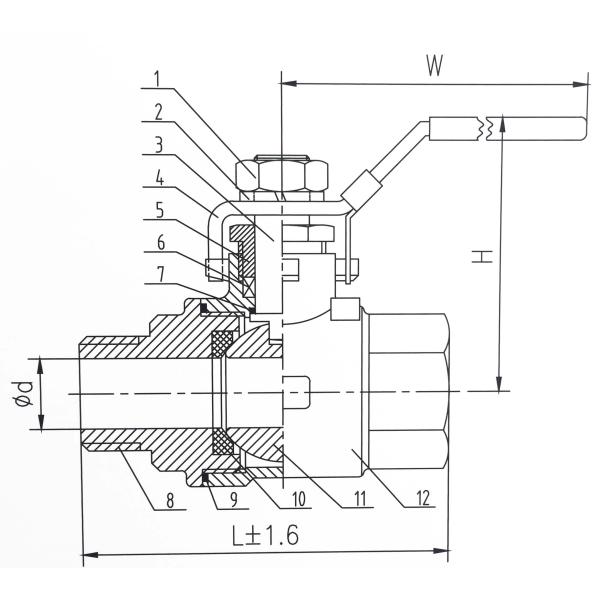 1000 PSI Ball Valve stainless steel 316 npt or bsp m/f threaded