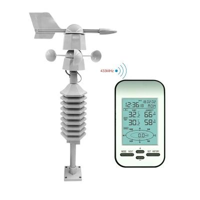 Estação meteorológica sem fio para rastreamento de temperatura, umidade, velocidade e direção do vento